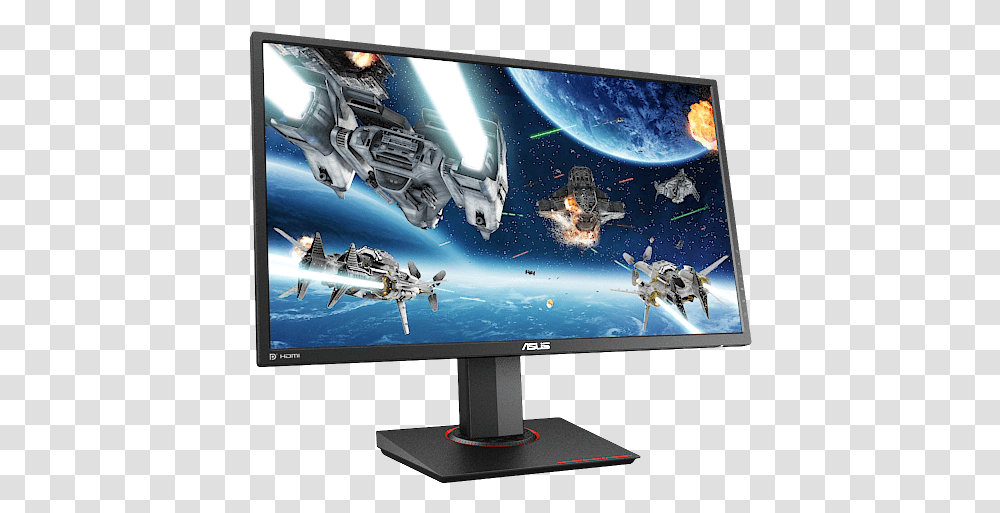 Monitor Image With Background Asus Led Monitor 4k 24, Screen, Electronics, LCD Screen, Airplane Transparent Png