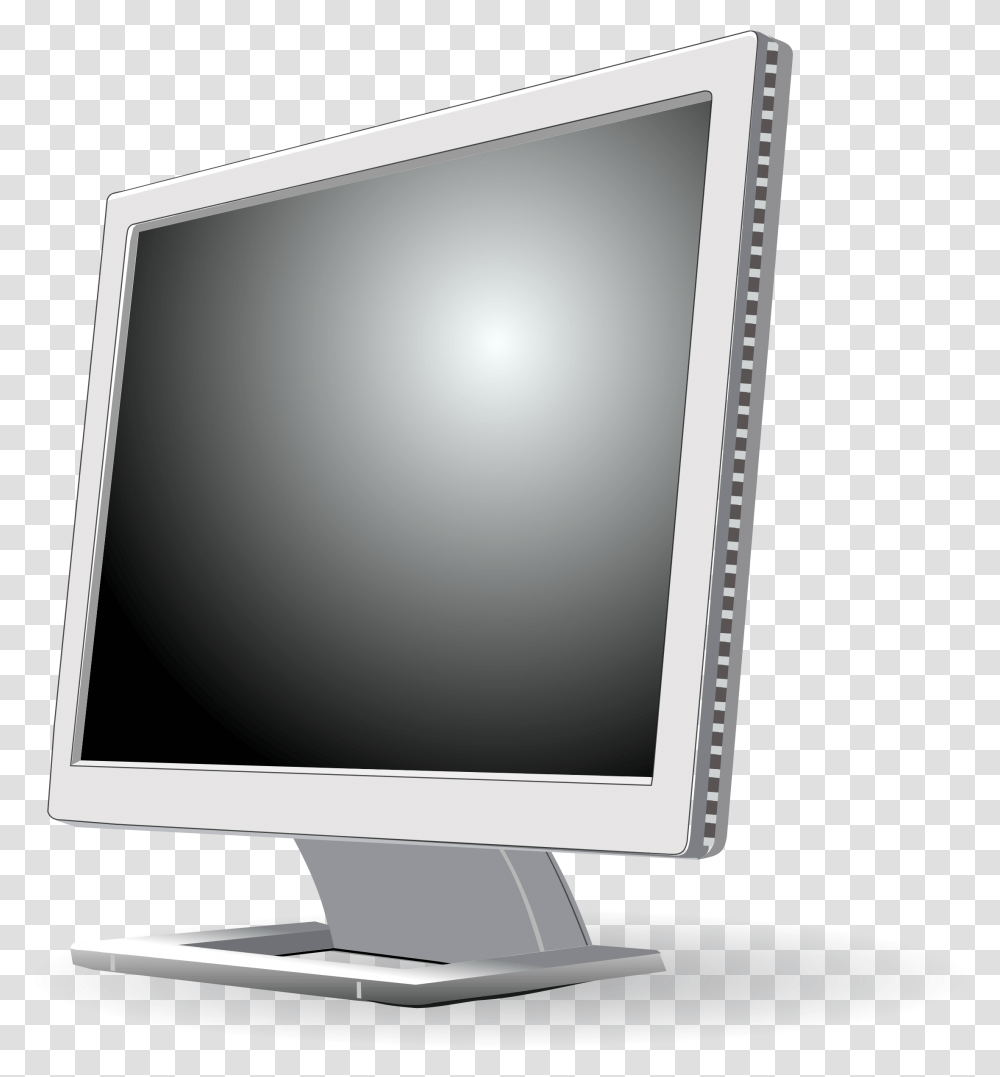 Monitor Lcd Screen Hardware Video Flat Lcd Clip Art, Electronics, Display, Computer, Pc Transparent Png