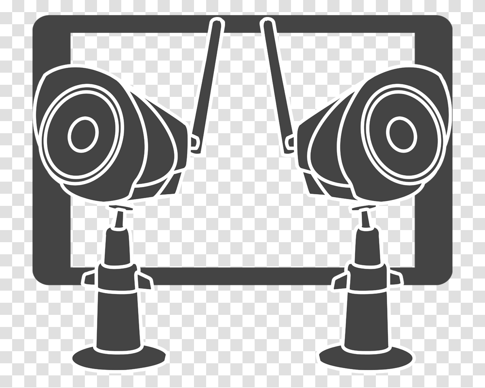 Monitoring Cameras Icon, Telescope, Lamp, Electronics, Webcam Transparent Png