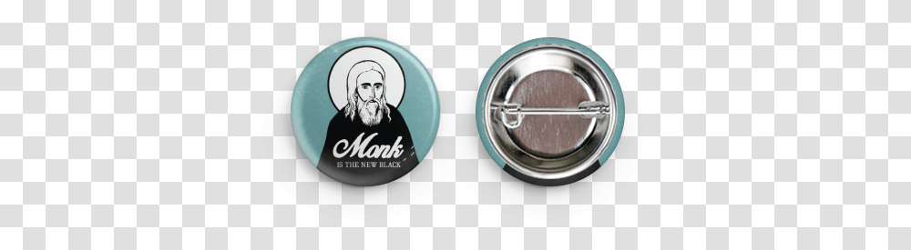 Monk Is The New Black Button Emblem, Person, Human, Logo, Symbol Transparent Png