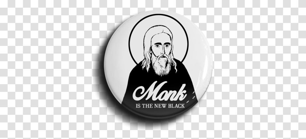 Monk Is The New Black Button Monk, Logo, Symbol, Trademark, Person Transparent Png