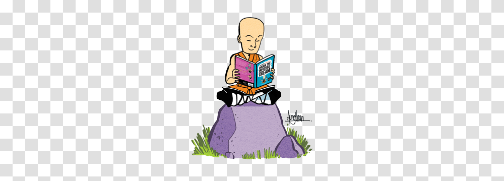 Monk, Reading Transparent Png