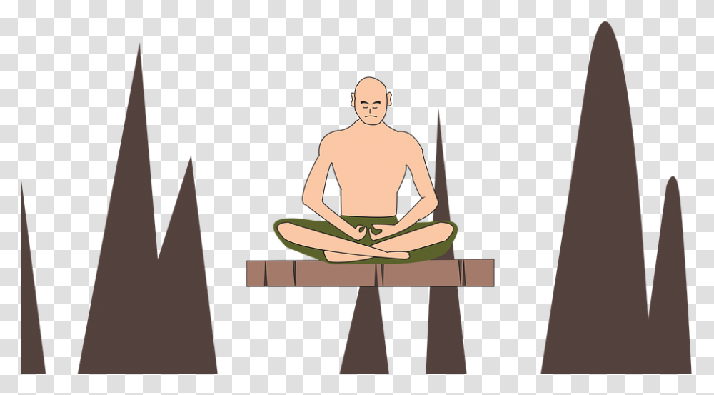 Monk Sitting, Person, Arm, Kneeling, Paddle Transparent Png
