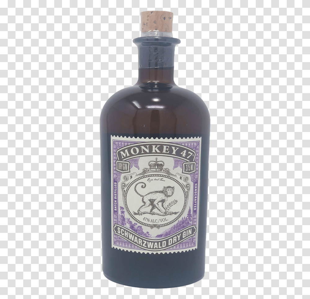 Monkey 47 Dry Gin Germany Schwarzwald 375ml Bottle Money Gin, Alcohol, Beverage, Drink, Liquor Transparent Png