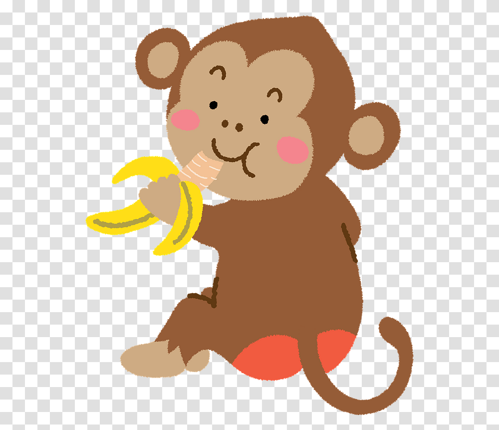 Monkey Animal Banana Clipart Free Download Eating Banana Cartoon, Food Transparent Png