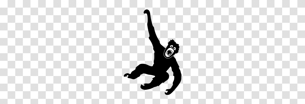 Monkey Ape Chimp Gorilla Orang Utan Swing King Kong Godzilla, Gray, World Of Warcraft Transparent Png