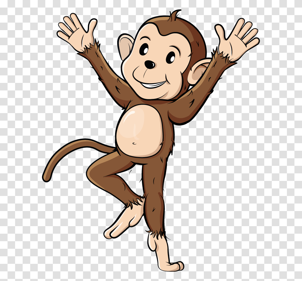 Monkey Boy Standing On One Leg, Toy, Cupid, Girl, Female Transparent Png