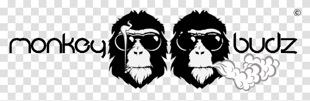 Monkey Budz Logo Macaque, Ape, Wildlife, Mammal, Animal Transparent Png