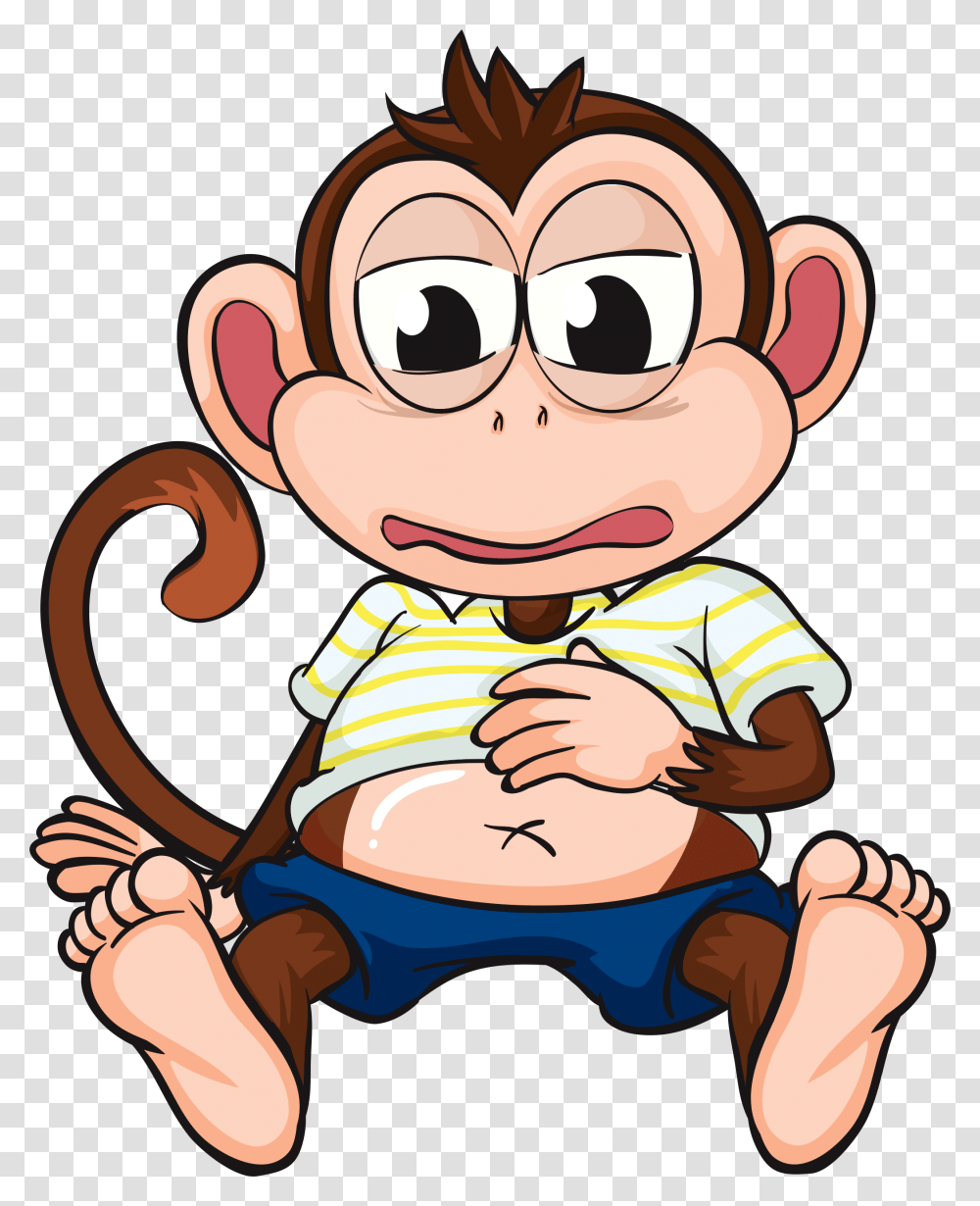 Monkey Business Monkeys Clip Art Rompers Illustrations, Face, Reading, Eating, Food Transparent Png