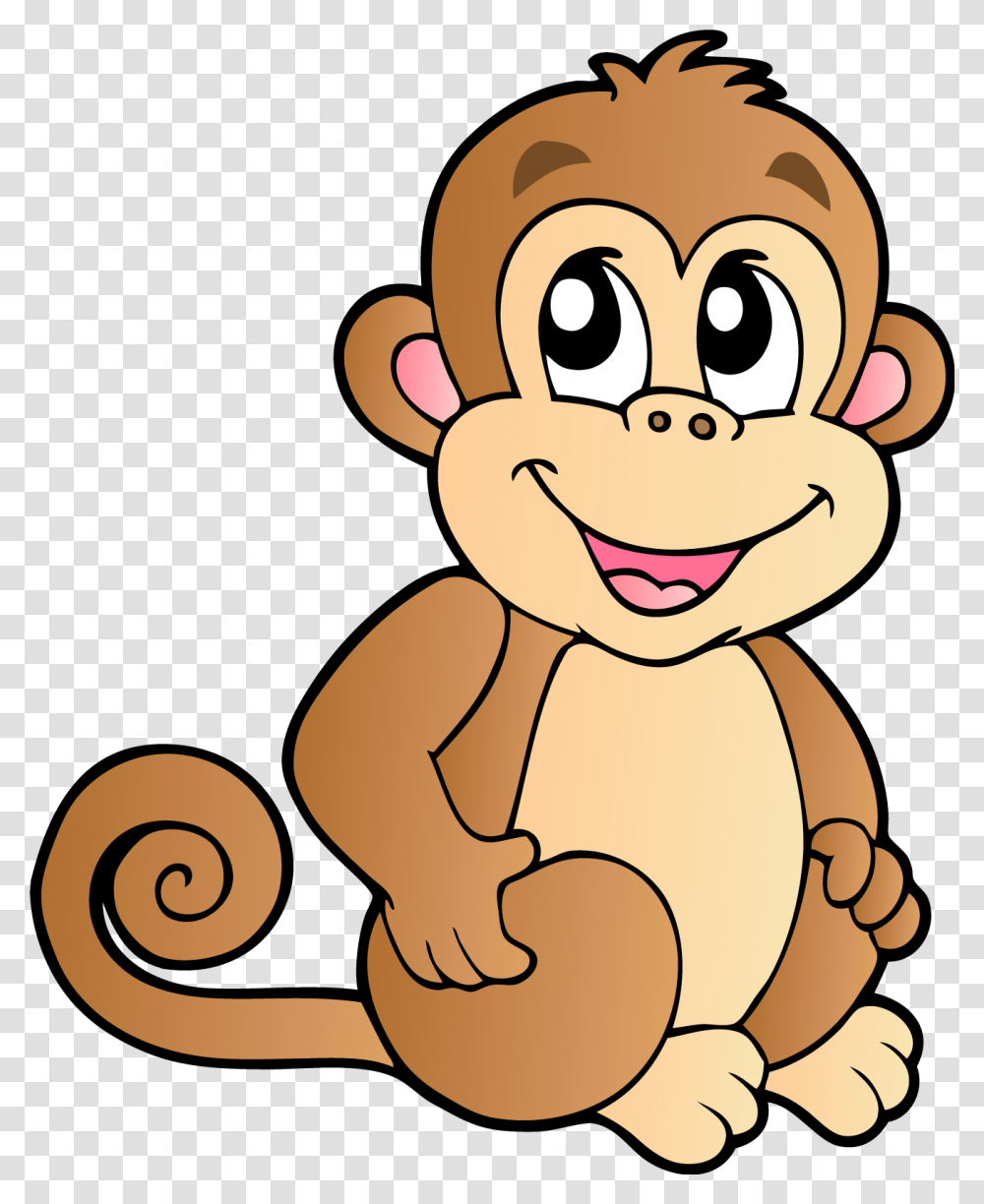 Monkey Cartoon Drawing Illustration Monkey Clipart No Background, Nature, Outdoors, Cupid Transparent Png