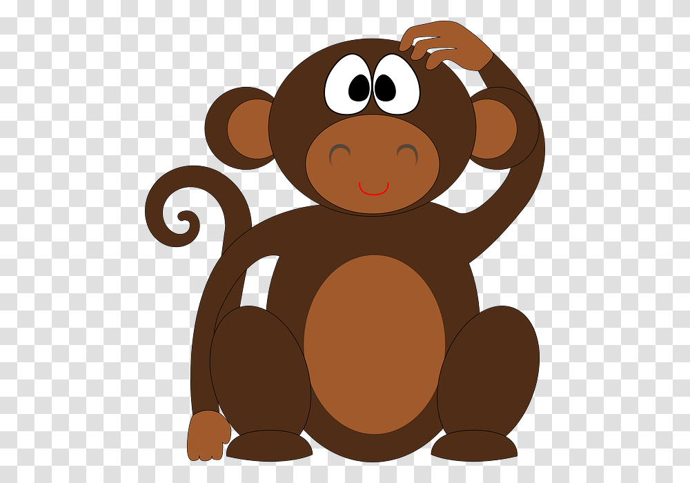 Monkey Chimp Ape Chimpanzee Animal Cute Cartoon Cartoon Animals, Toy, Nature, Sweets, Food Transparent Png