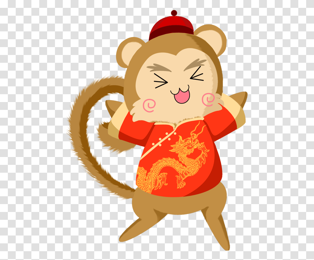 Monkey Chinese New Year Monkey Chinese, Elf, Animal, Mammal, Cupid Transparent Png
