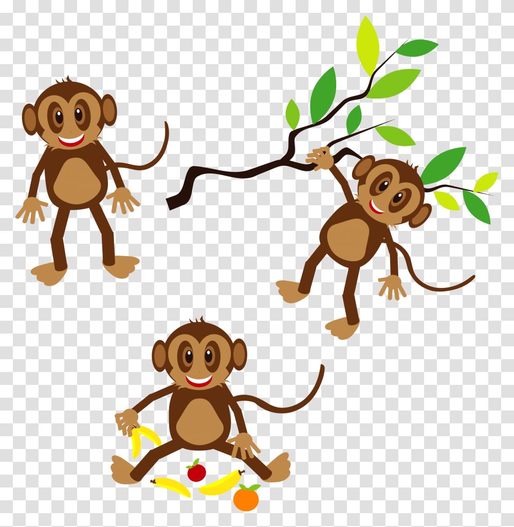 Monkey Clip Art Black And White, Animal, Plant, Mammal, Canine Transparent Png