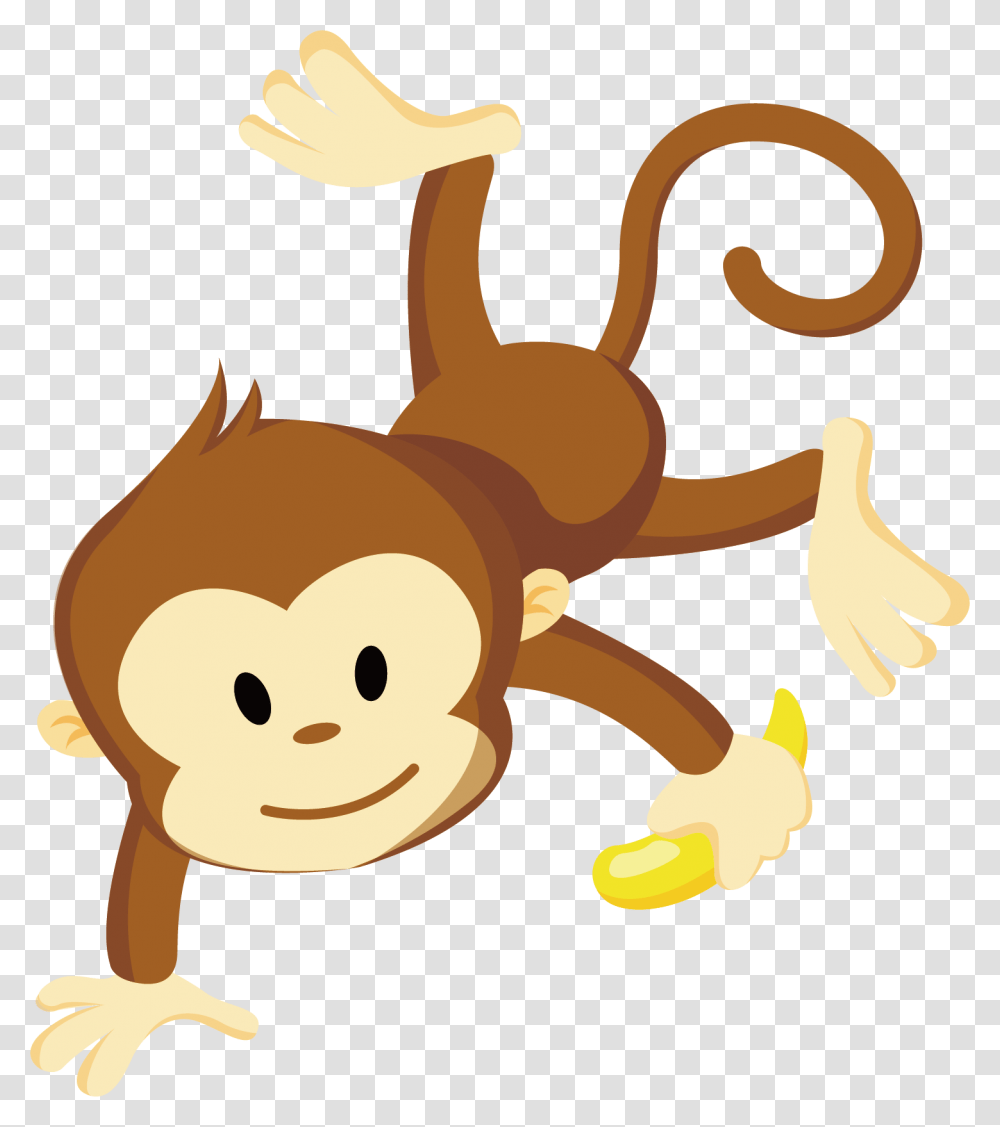 Monkey Clip Cartoon Monkey Background, Animal, Invertebrate, Cupid Transparent Png