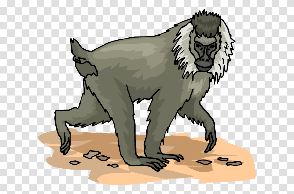 Monkey Clipart Baboon Baboons, Wildlife, Animal, Mammal, Horse Transparent Png