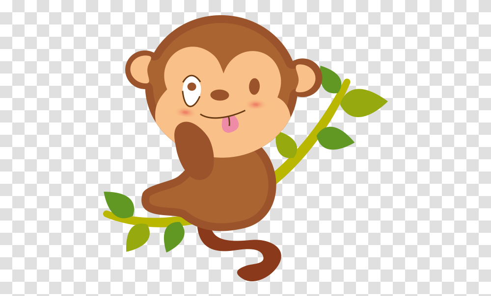 Monkey Clipart Background Download 3 Monkey Cartoon No Background, Cupid, Face, Rattle, Baby Transparent Png