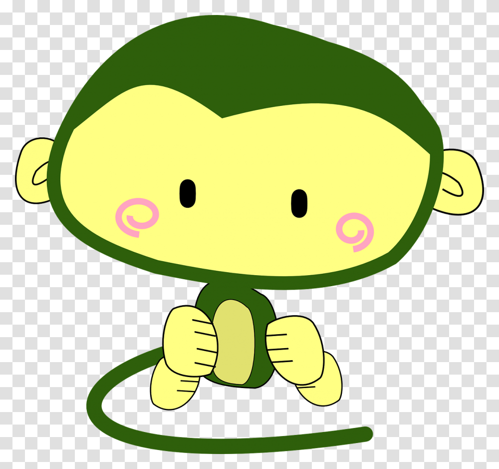 Monkey Clipart Female Cute Monkey, Plant, Green, Outdoors Transparent Png