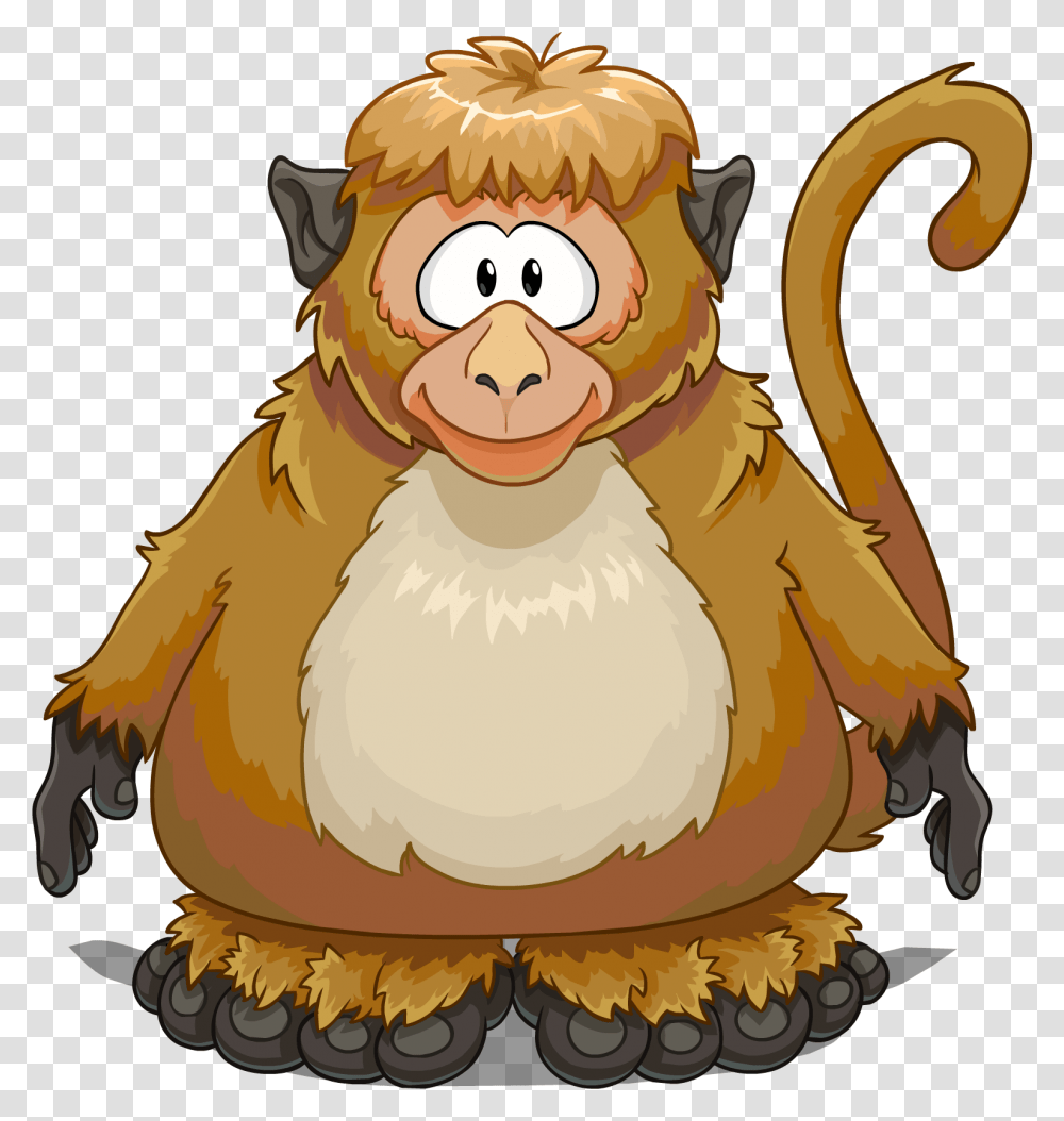 Monkey Costume On A Player Card Penguin In A Monkey Suit, Animal, Bird, Mammal, Hen Transparent Png