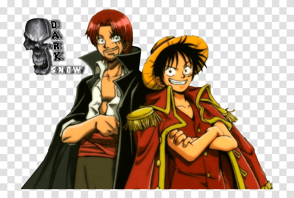 Monkey D Luffy And Shanks, Comics, Book, Manga, Person Transparent Png