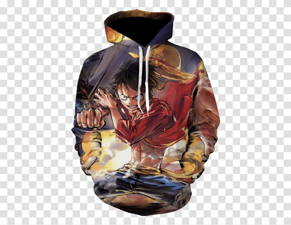 Monkey D Ruffy Hoodie, Apparel, Sweatshirt, Sweater Transparent Png