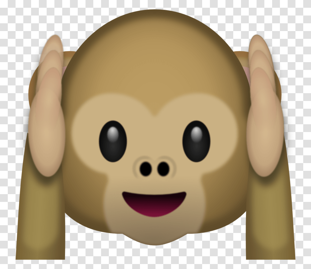 Monkey Emoji 3 Monkeys Emoji, Head, Toy, Doll, Piggy Bank Transparent Png