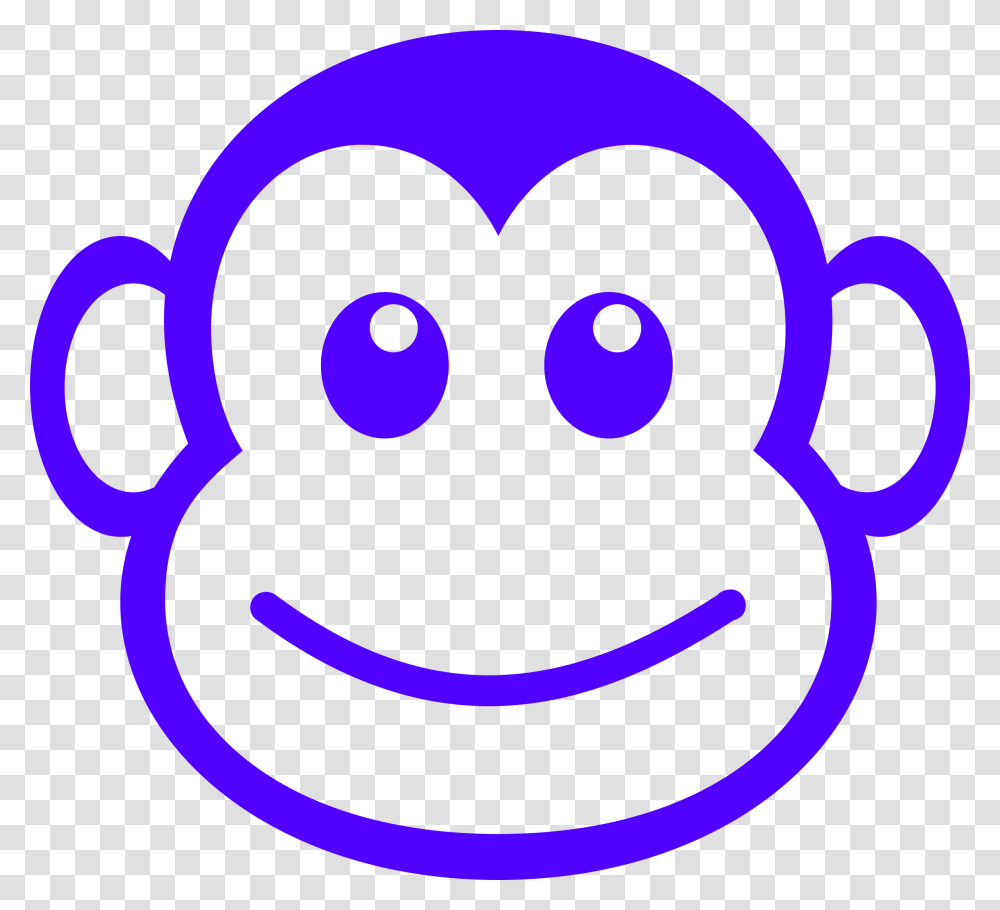 Monkey Face Clipart Black And White, Pac Man Transparent Png