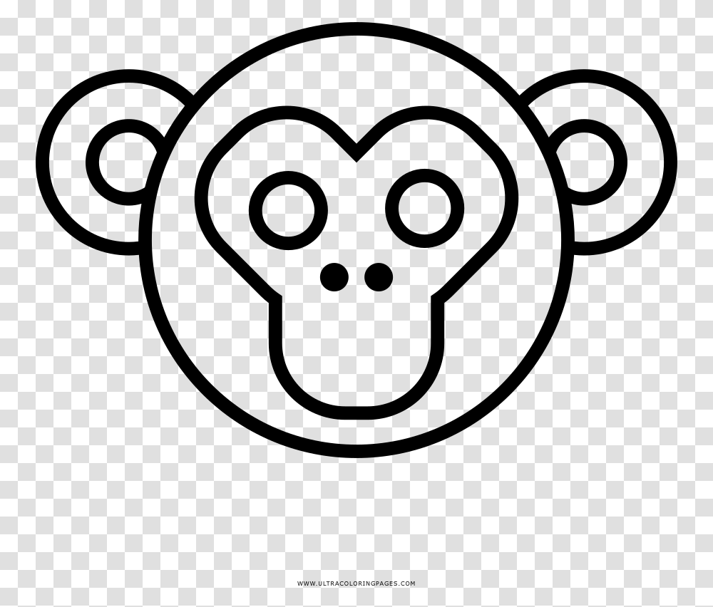 Monkey Face Coloring Page, Gray, World Of Warcraft Transparent Png