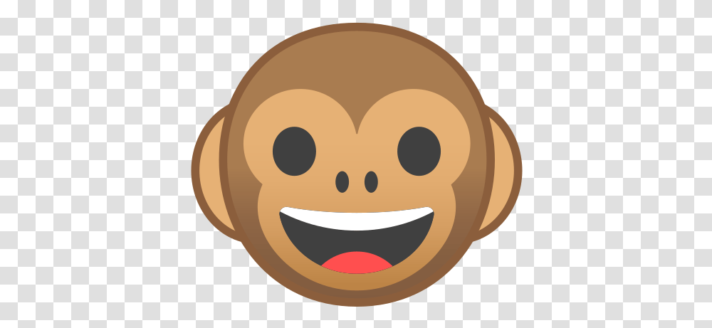 Monkey Face Emoji Meaning With Pictures From A To Z Happy Cartoon Monkey Face, Plant, Food, Label, Vegetable Transparent Png