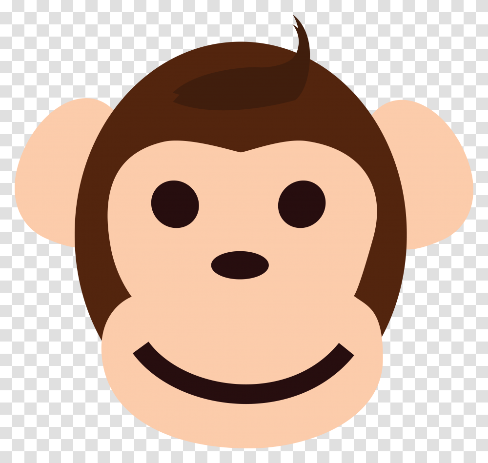 Monkey Face Happy Forelock Genius Happy Face Monkey Face Clipart, Cookie, Food, Biscuit, Bread Transparent Png