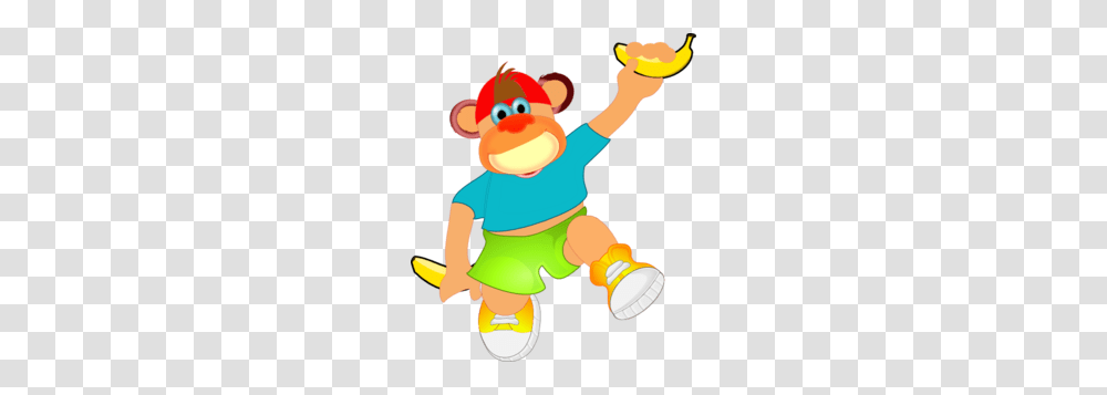 Monkey Holding Banana Clip Art, Toy, Doll Transparent Png