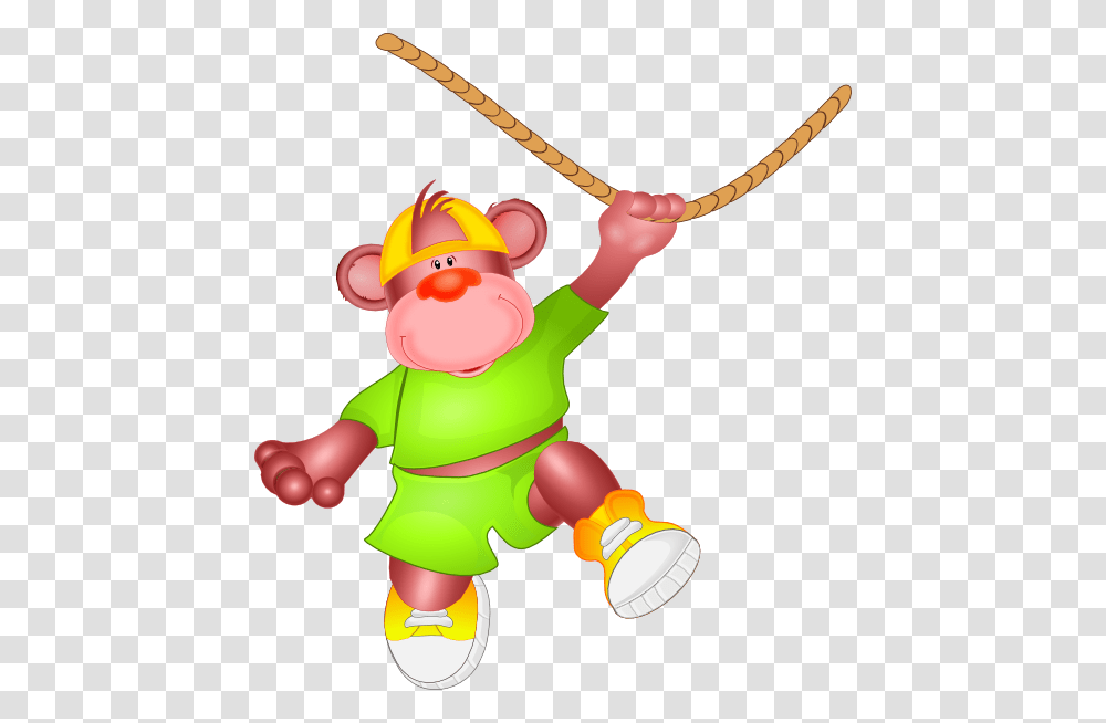Monkey In Rope, Rattle, Toy Transparent Png