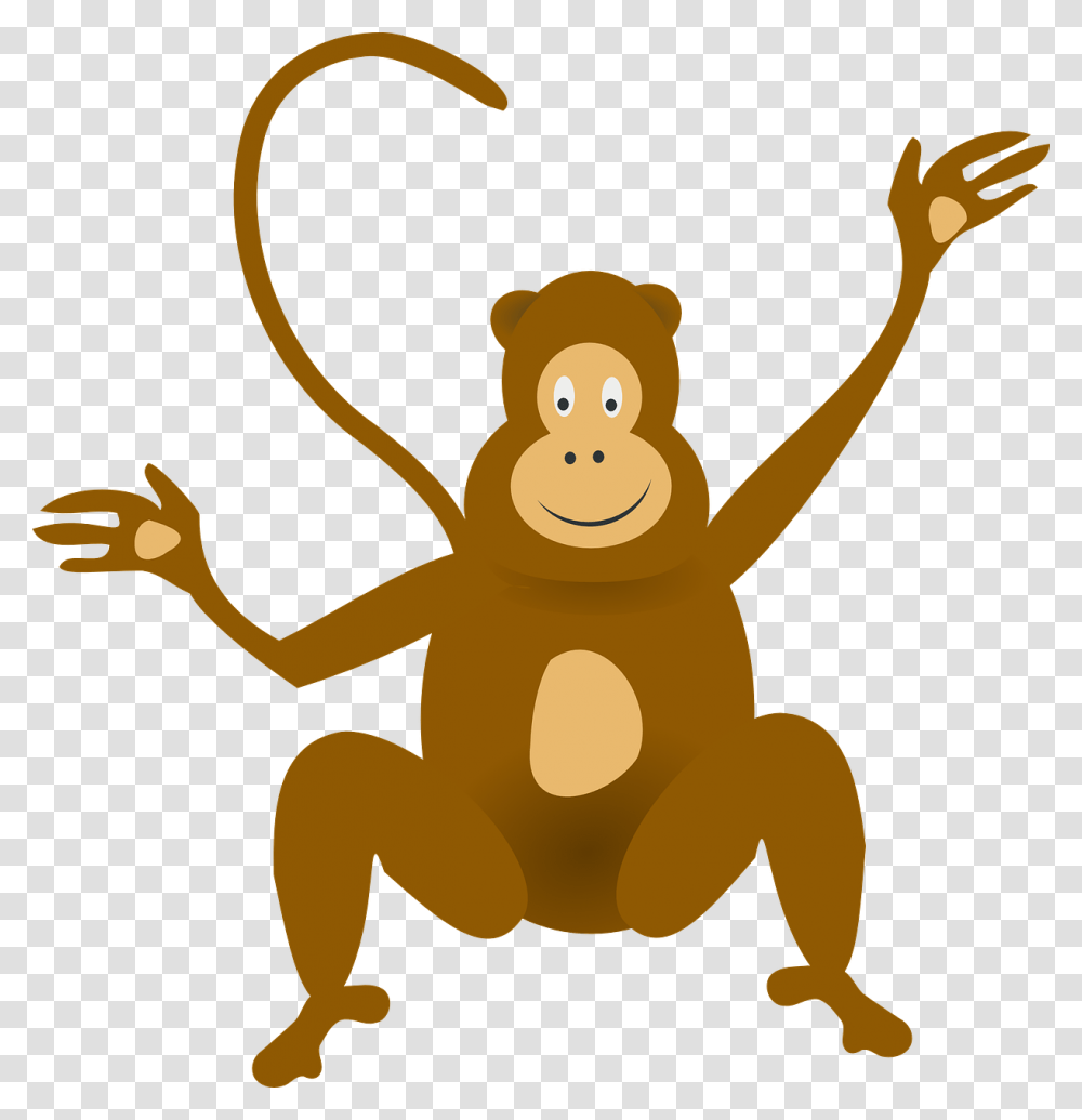 Monkey Jungle Ape Clip Art, Wildlife, Animal, Amphibian, Mammal Transparent Png