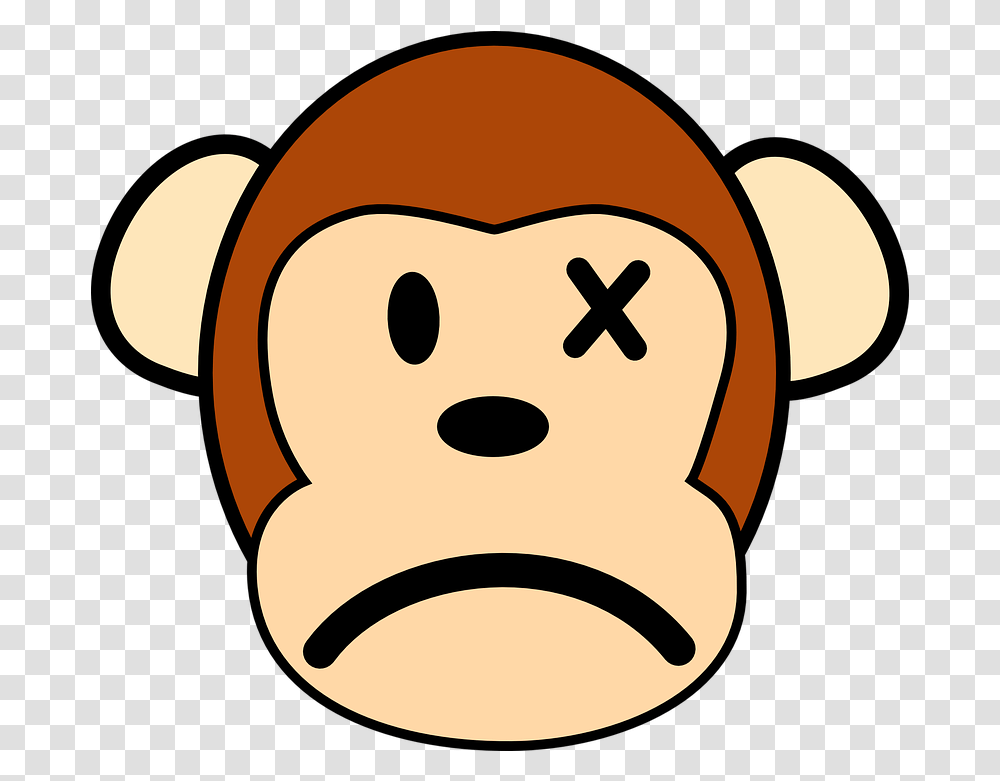 Monkey Mad Angry Free Vector Graphic On Pixabay Easy Monkey Face Drawing, Food, Toy, Plush, Bread Transparent Png