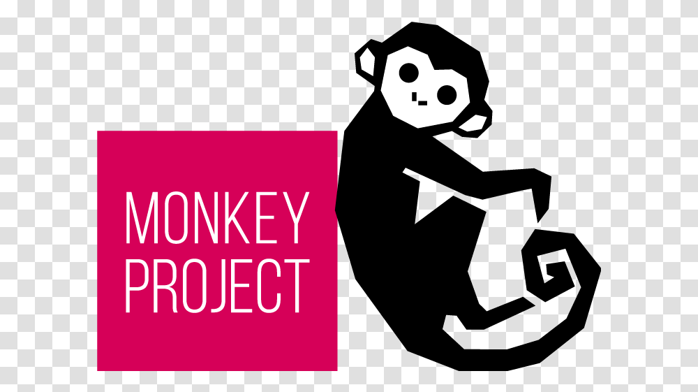 Monkey Project Cute Monkey Logo, Text, Symbol, Trademark, Stencil Transparent Png
