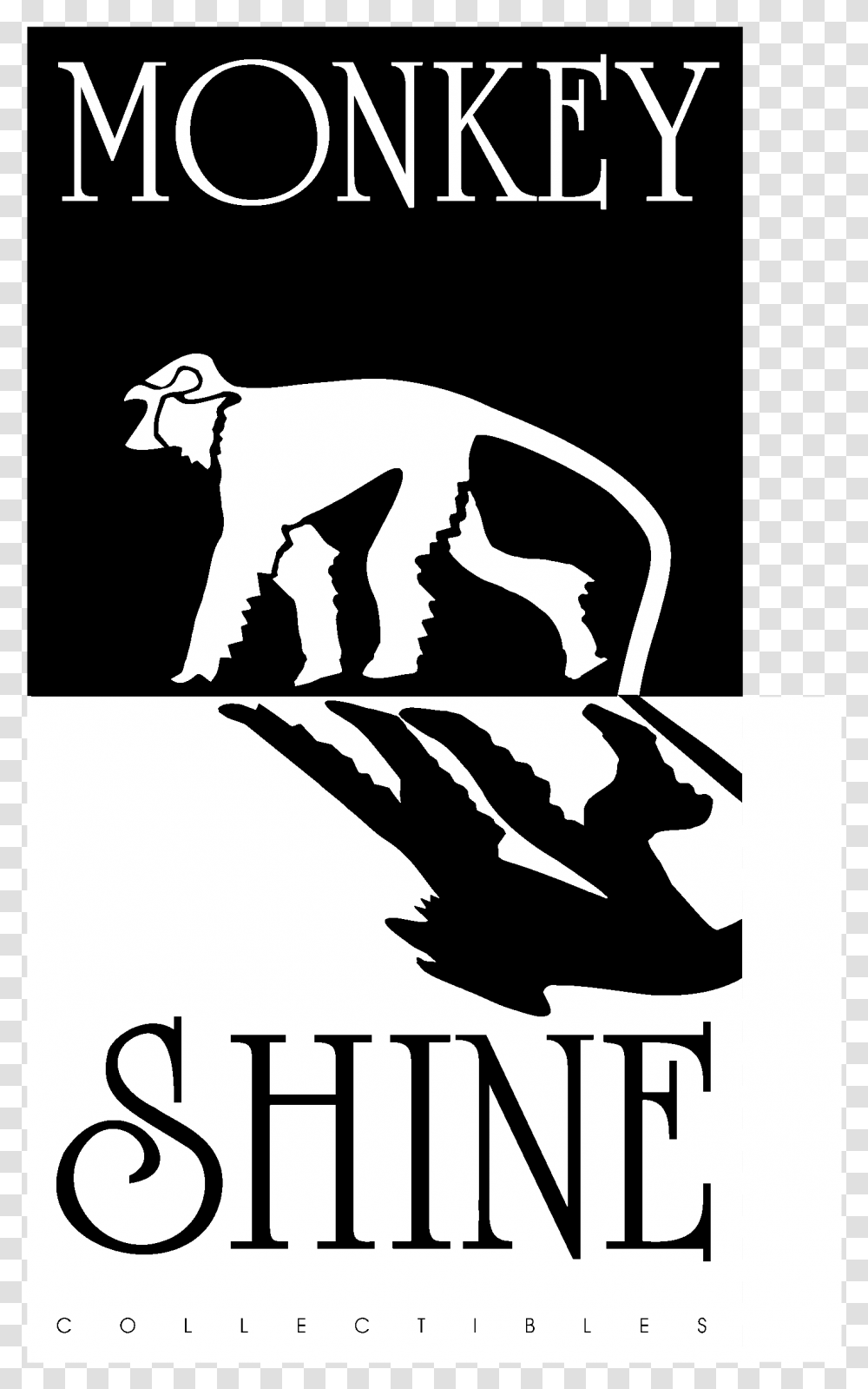 Monkey Shine Logo Black And White Whiskey, Stencil, Person, Human, Poster Transparent Png