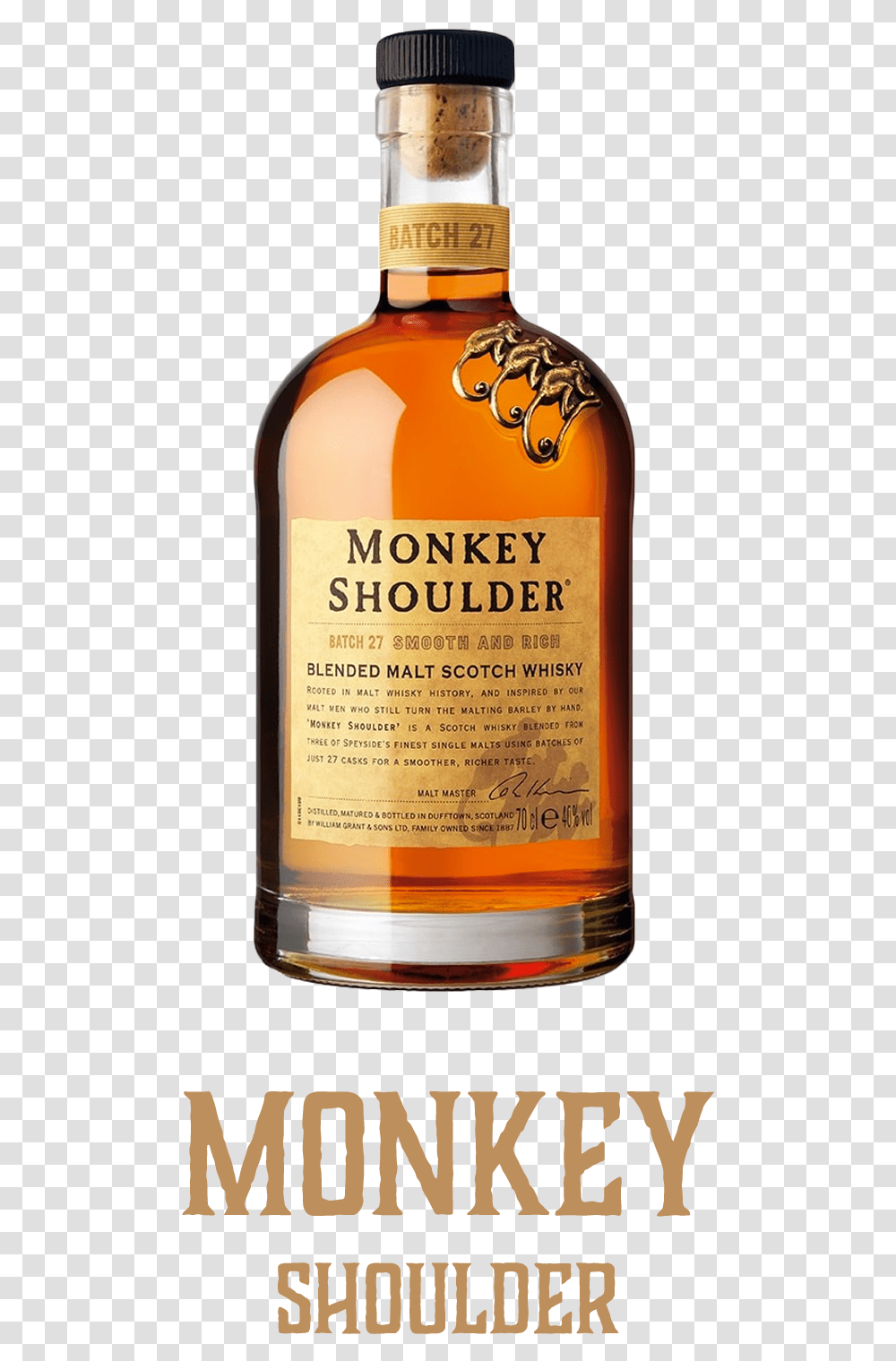 Monkey Shoulder, Liquor, Alcohol, Beverage, Drink Transparent Png