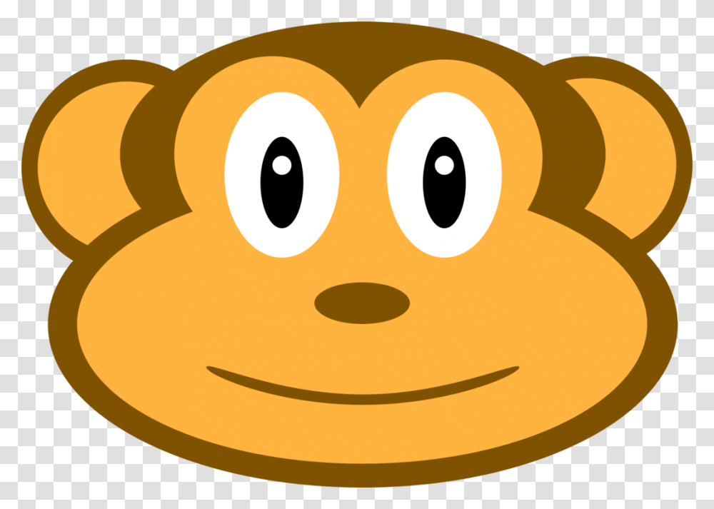 Monkey Smiley Face Animal Clip Art Face Animal, Label, Food, Dish Transparent Png