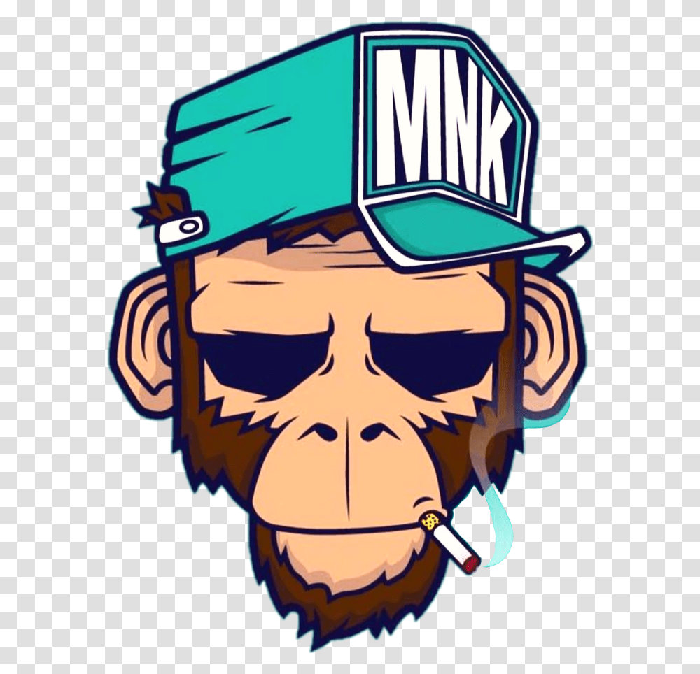 Monkey Smoke Rad Smoking Chimp Rad, Face, Logo Transparent Png