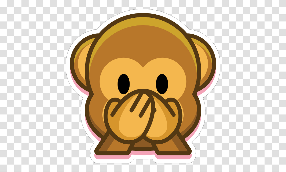 Monkey Speak No Evil Emoji Sticker Animal Emoji, Food, Bread, Figurine Transparent Png