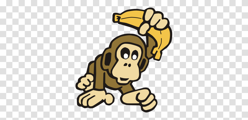 Monkey With Banana Clip Art, Animal, Amphibian, Wildlife, Frog Transparent Png