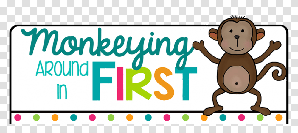 Monkeying Around In First, Label, Word, Texture Transparent Png