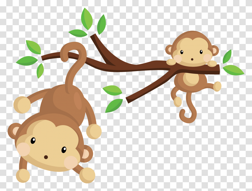 Monkeys Clipart Couple Desenho Macaco Vetor, Toy, Animal, Cupid, Leaf Transparent Png