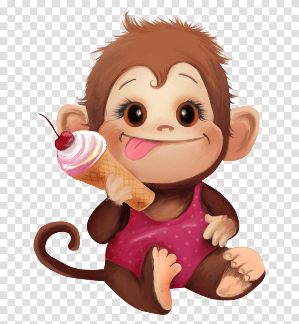 Monkeys Funny Monkeys Cartoon Monkey Cartoon Cute Magic Monkey Cartoon, Cream, Dessert, Food, Creme Transparent Png