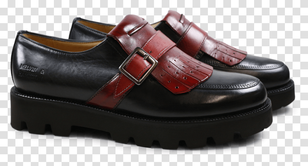 Monks Kelly 14 Black Strap Burgundy Slip On Shoe, Apparel, Footwear, Clogs Transparent Png