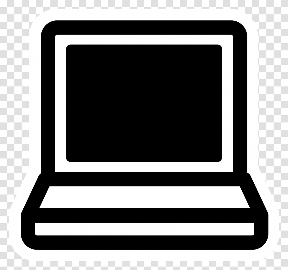 Mono Laptop Clip Arts Black And White Laptop Clipart, Monitor, Screen, Electronics, Display Transparent Png