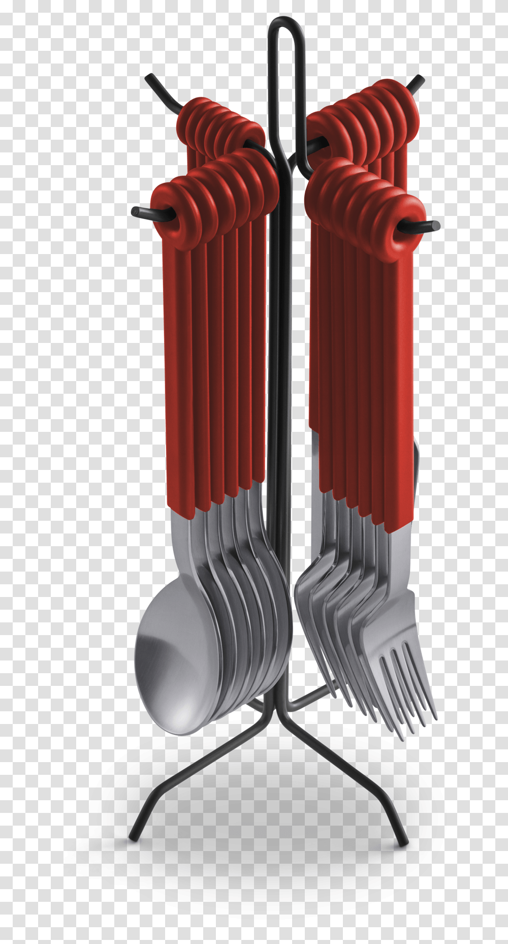 Mono Ring Flatware Set 24 Stand Red, Cutlery, Spoon, Fork Transparent Png