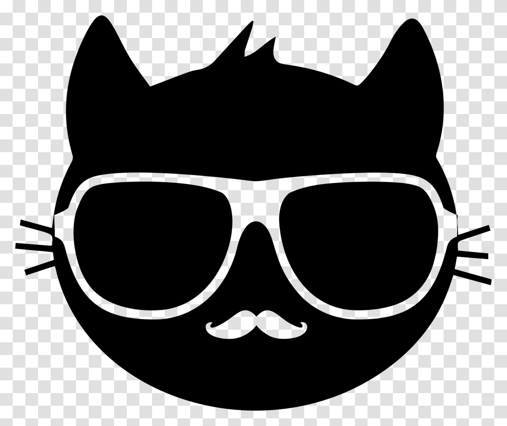 Monochrome Cat Head Clip Art, Gray, World Of Warcraft Transparent Png