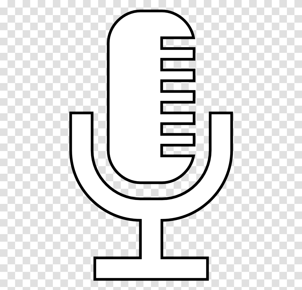 Monochrome Clip Art Library Microphone Logo In White, Alphabet, Text, Cross, Symbol Transparent Png