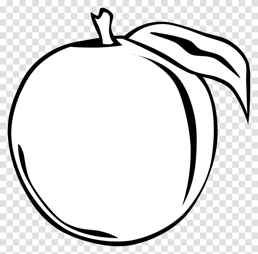 Monochrome Clipart Fruit, Plant, Food, Produce, Apple Transparent Png