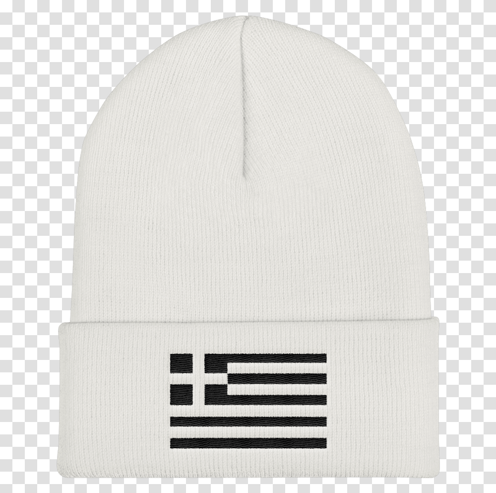 Monochrome Greek Flag Beanie, Apparel, Rug, Hat Transparent Png